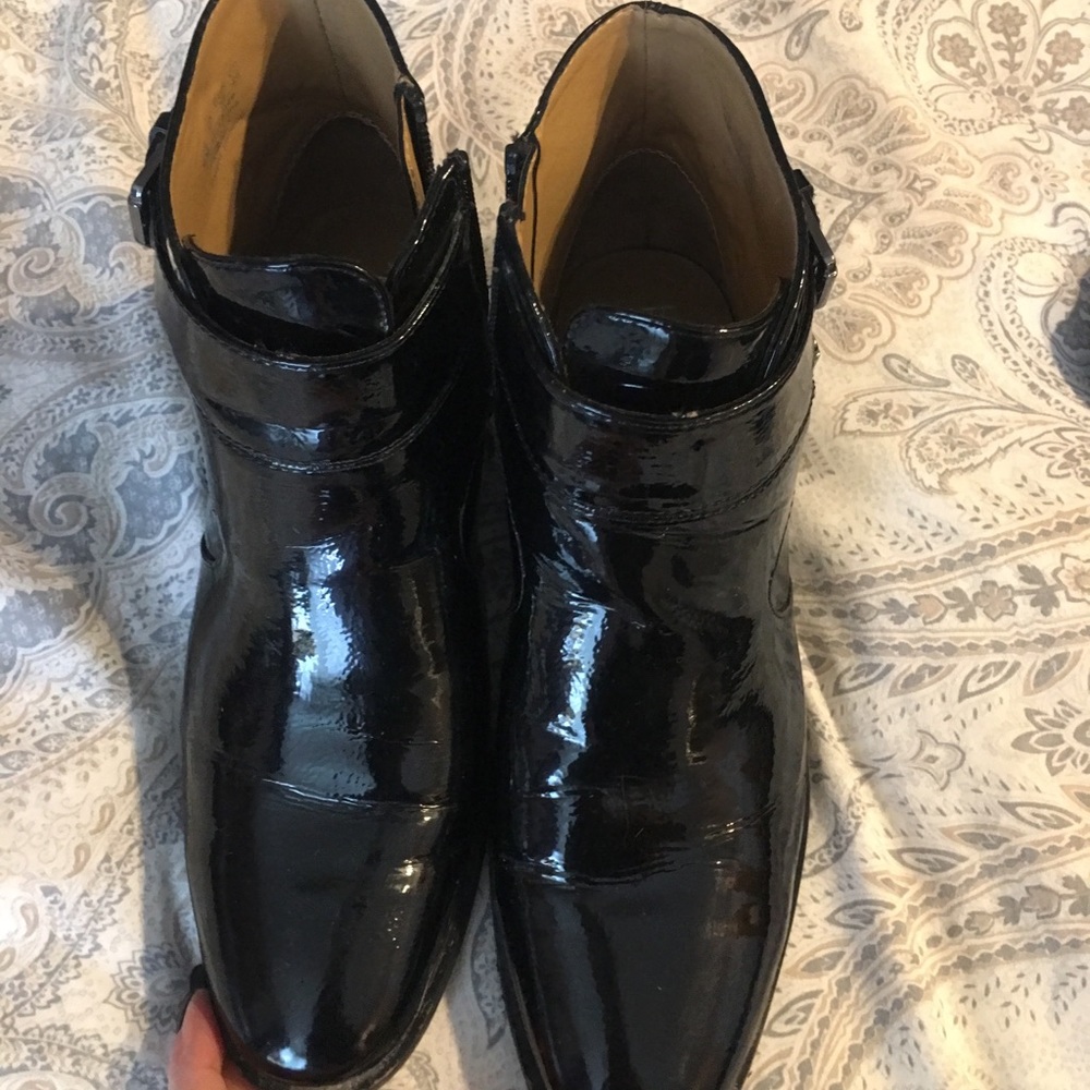 Franco Sarto patent booties
